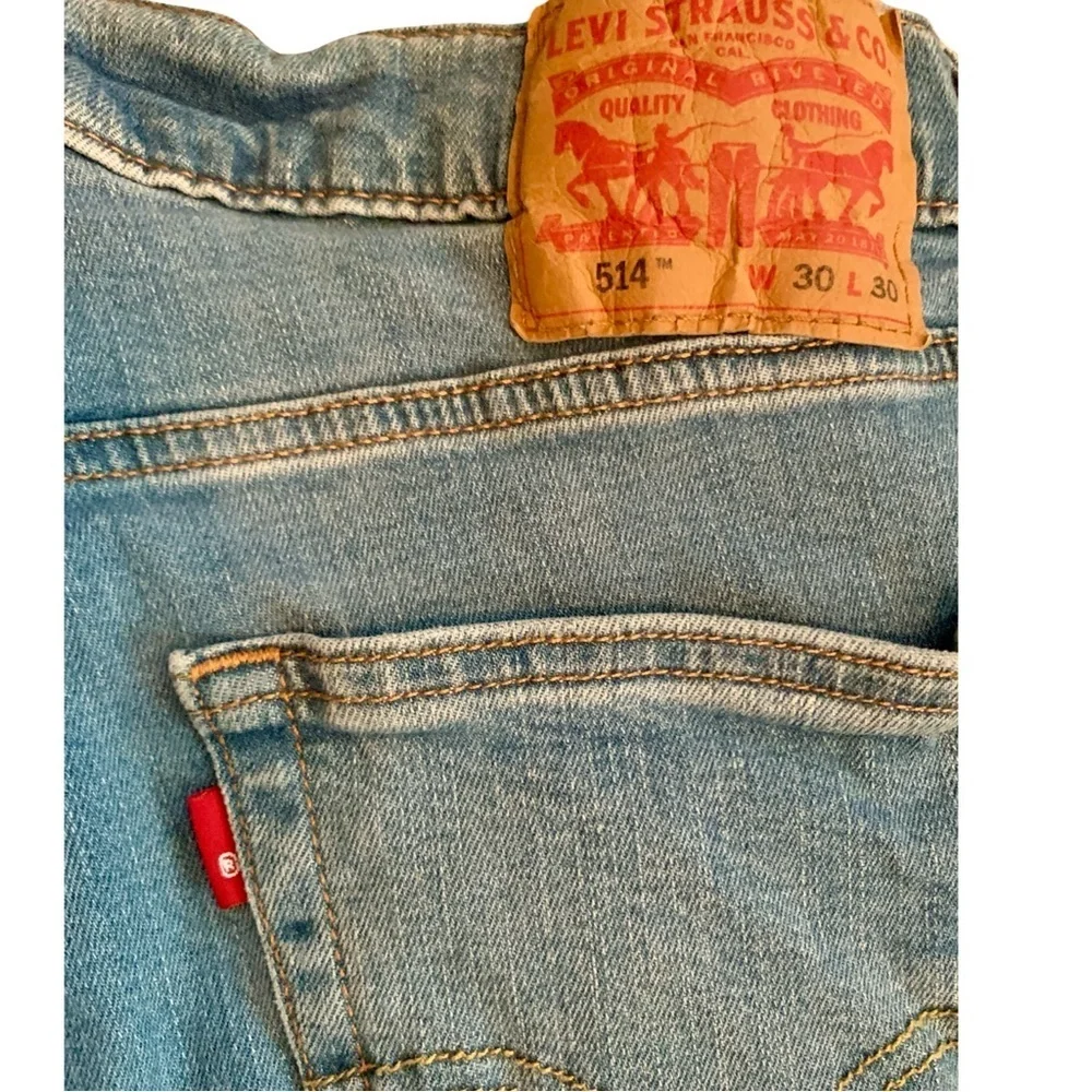 Rare Levi's 514 with a blank red tag Light Blue Straight Men's Jeans 30x30